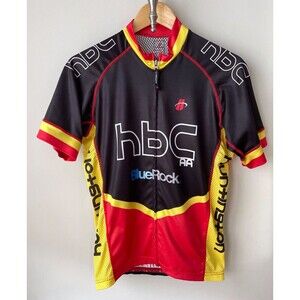 Hincapie Cycling Jersey Mens Size Large Black Yellow Red